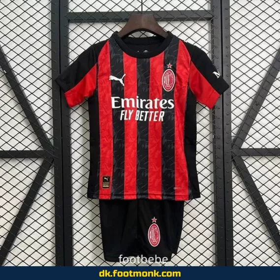 AC Milan hjemmebane fodboldtrøje til børn 2025-2026 – Officiel klubtrøje