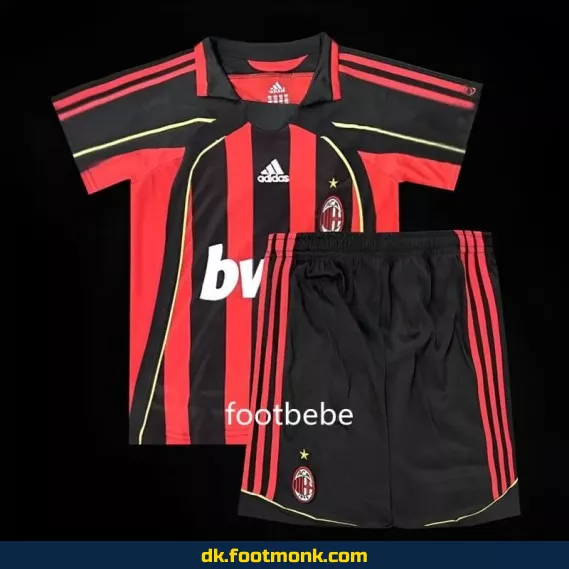 AC Milan Vintage hjemmebane fodboldtrøje til børn 2006-2007 - Officiel fodboldtrøje til børn