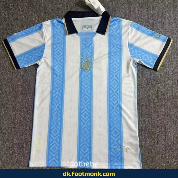 Argentinsk fodboldtrøje 'La Pulga' 2024-2025 - Hvid & Blå - Officiel kvalitet