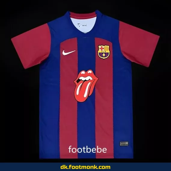 FC Barcelona hjemmebane trøje 2023/2024 Rolling Stones – Officiel fodboldtrøje til mænd, kvinder og børn