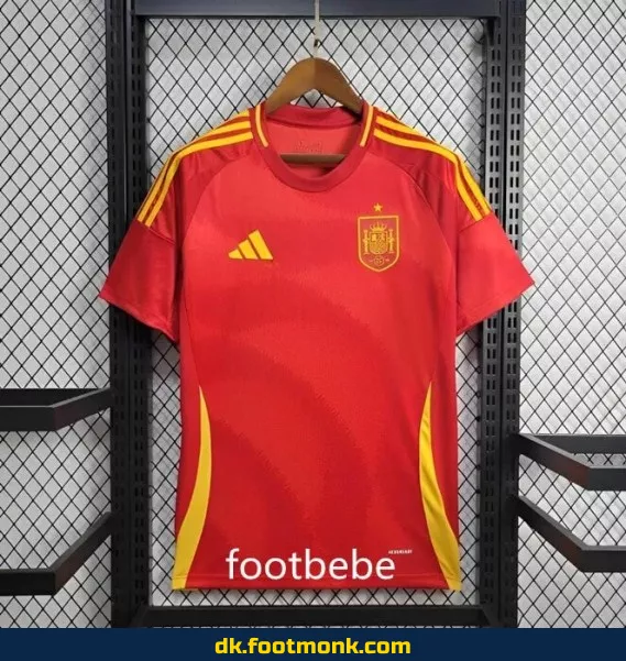 Spanien hjemmebane fodboldtrøje 2024 - Officiel rød fodboldtrøje til mænd, kvinder og børn