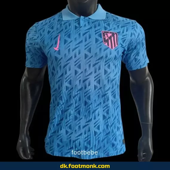 Atletico Madrid 2025 Hjemmebane Fodboldtrøje - Polo Blå Himmel - Autentisk