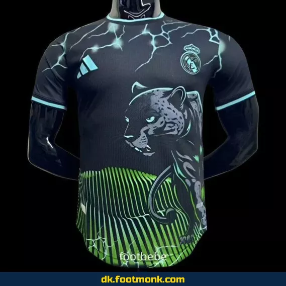 Real Madrid hjemmebane trøje 2024/2025 - Grøn leopard design | Officiel fodboldtrøje til mænd, kvinder & børn