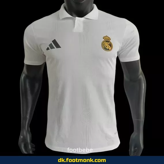 Real Madrid 2025 Hjemmebane Polo Fodboldtrøje - Hvid