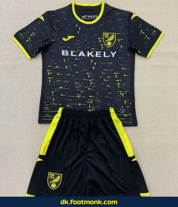 Norwich City børne fodboldtrøje 2024-2025 - Udebane - Officiel