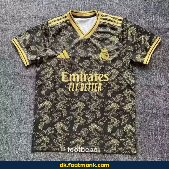 Real Madrid Dragon Sort Fodboldtrøje 2025-2026 – Officiel Fodboldtrøje til Mænd, Kvinder & Børn