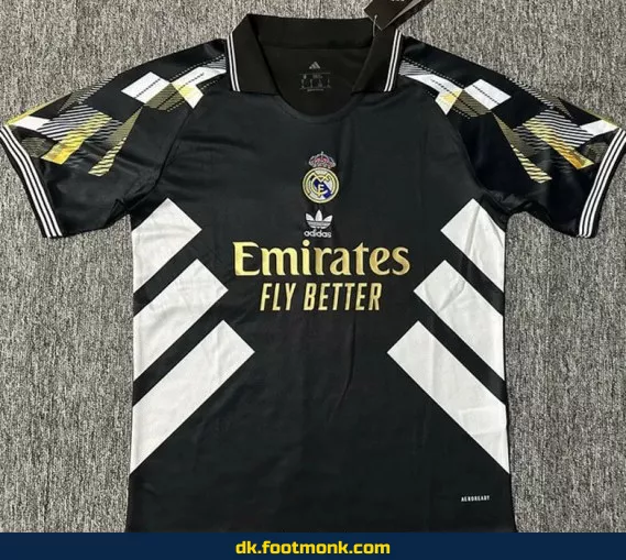 Real Madrid retro fodboldtrøje 2025-2026 - Sort - Officiel