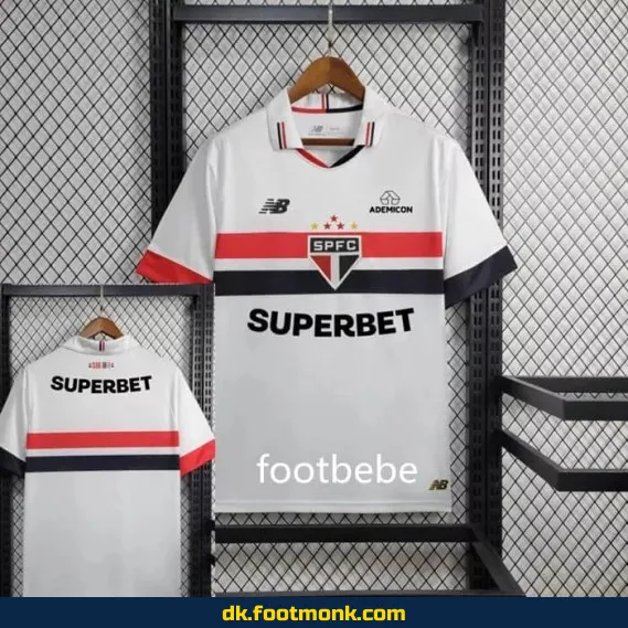 Officiel São Paulo hjemmebane fodboldtrøje 2024-2025 - Hvid med sponsor