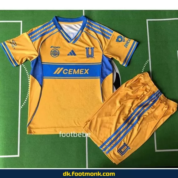 Tigres UANL børnefodboldtrøje 2025 - 65 års jubilæum - Gul - Officiel fodboldtrøje til børn