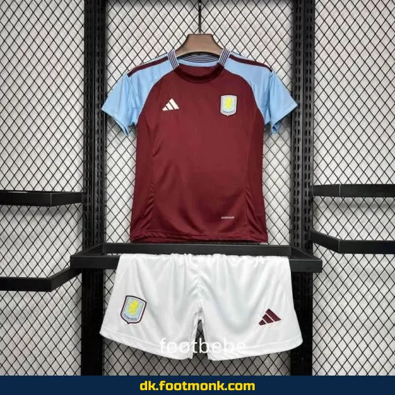 **Aston Villa hjemmebane fodboldtrøje til børn 2024-2025 – Officiel klubtrøje**