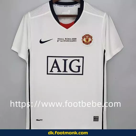 Manchester United vintage fodboldtrøje 2008-2009 (udekamp) - Officiel fodboldtrøje til mænd
