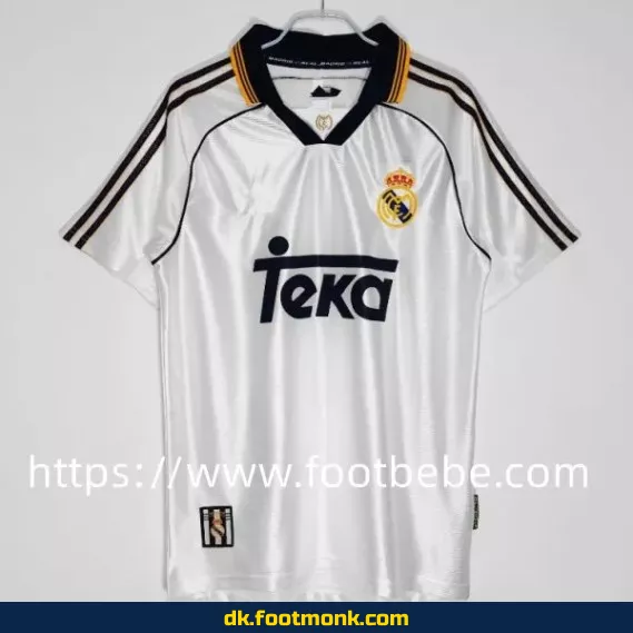 Vintage Real Madrid hjemmebane fodboldtrøje 1998-1999 - Officiel fodboldtrøje til mænd