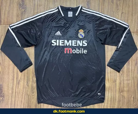 Authentisk Real Madrid vintage fodboldtrøje 2004-2005 (ude, langærmet) - Officiel fodboldtrøje til mænd